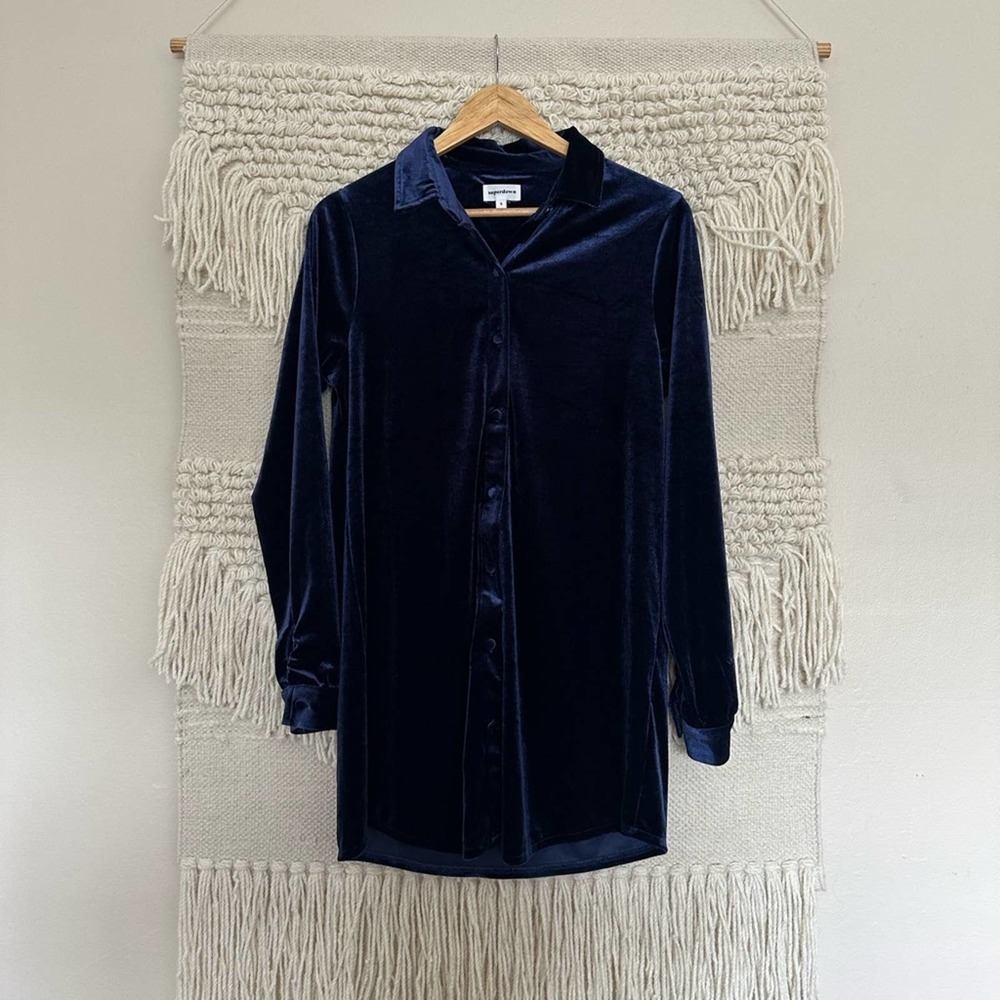 Superdown Yella Velvet Dress